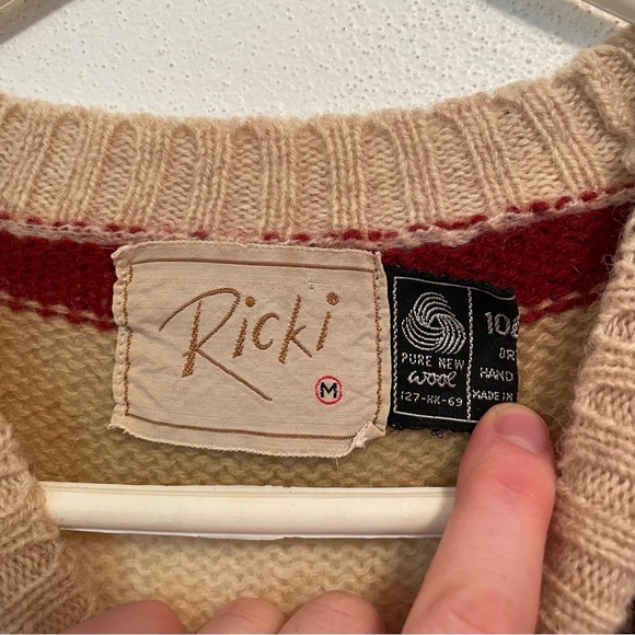 Vintage New Wool Striped Sweater - Picture 2 of 6